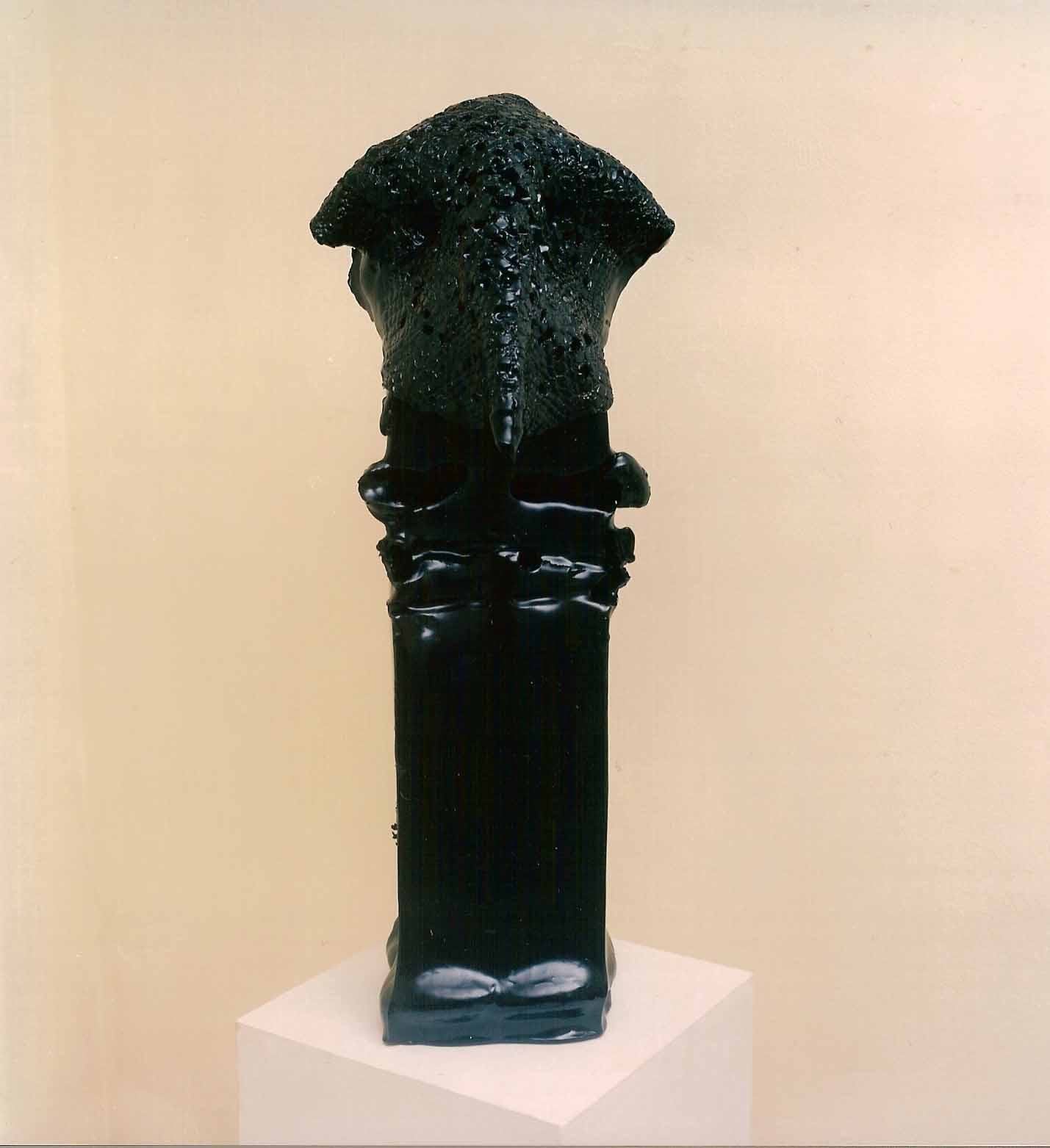 "Senza titolo (Ganesha)" 2002, gesso dipinto e smaltato, 79 x 30.5 x 30 cm