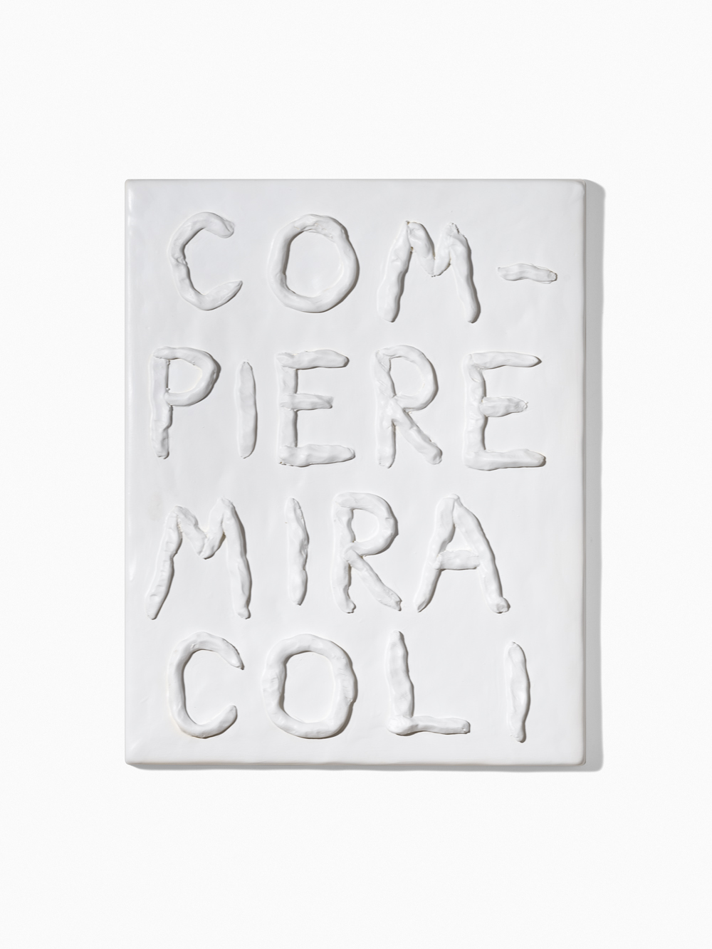 "Compiere miracoli" 2018, terracotta, 43 x 33 cm