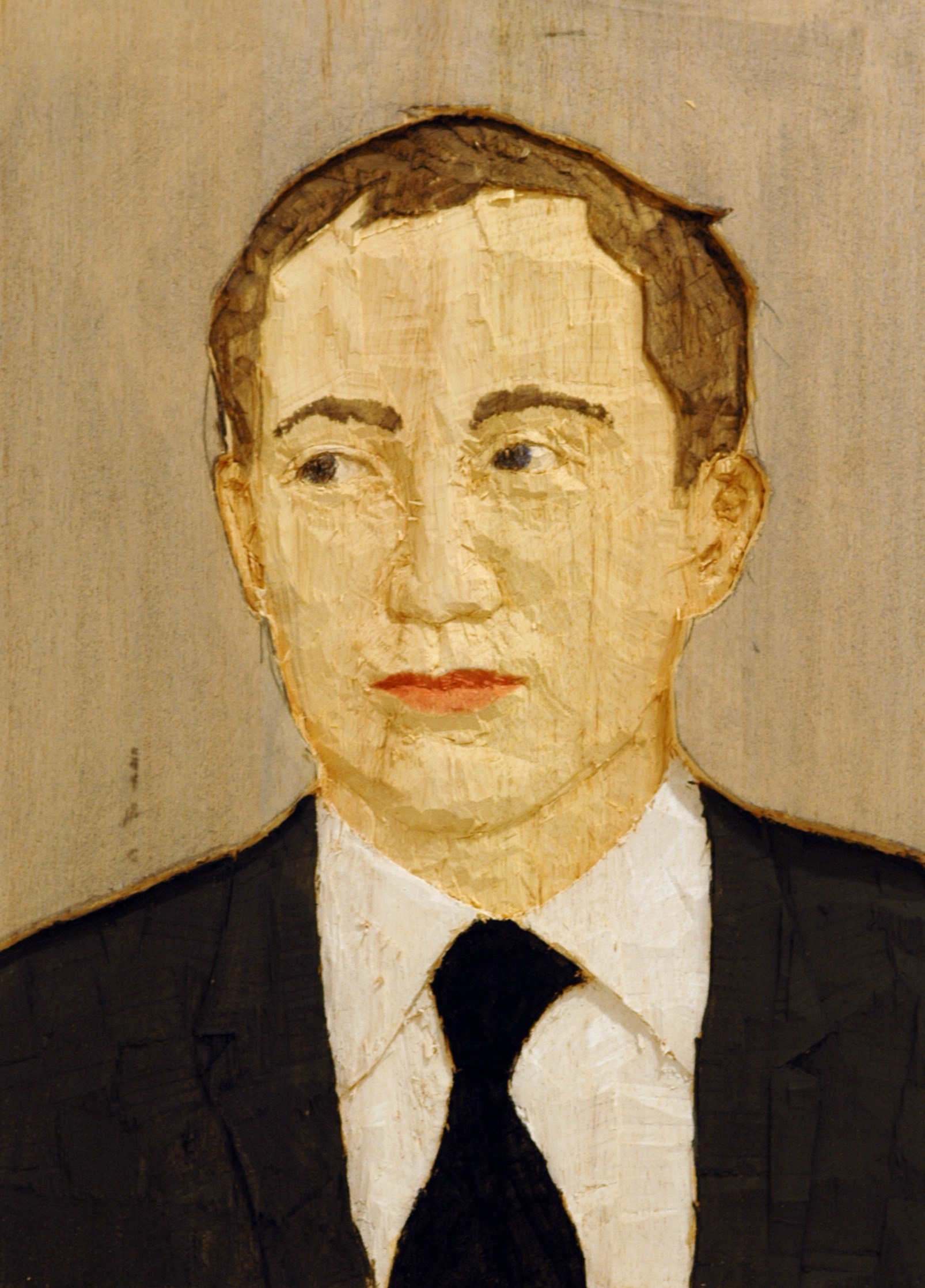 "Senza titolo" 2008, bassorilievo su legno wawa dipinto, 60 x 42 cm