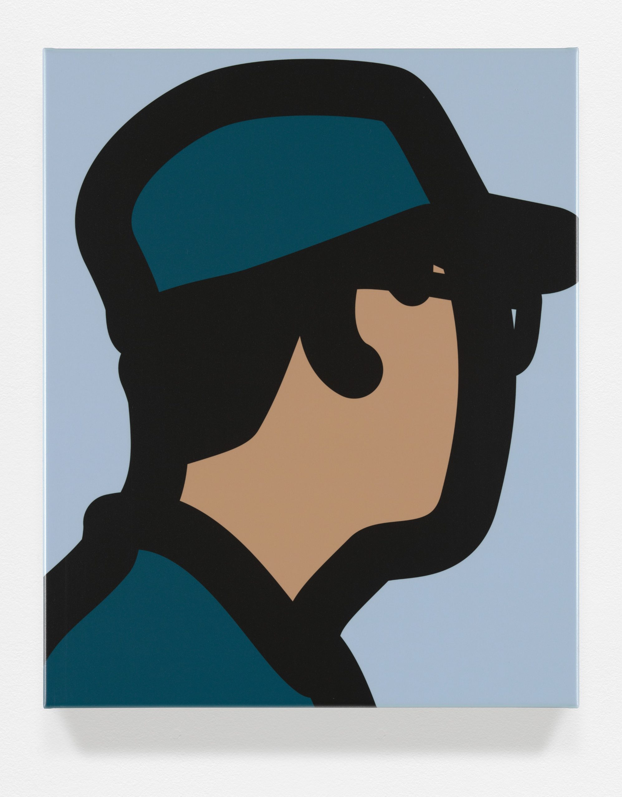 "Man with army cap" 2015, inchiostro su carta e alluminio, 35.2 x 28.6 x 3 cm