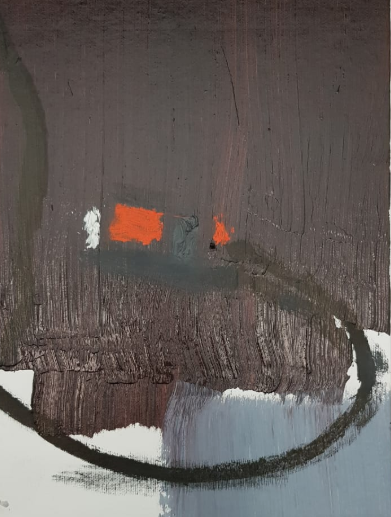 "Untitled" 2019, olio su compensato, 24 x 18 cm