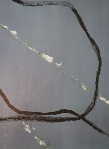 "Untitled" 2019, olio su compensato, 24 x 18 cm