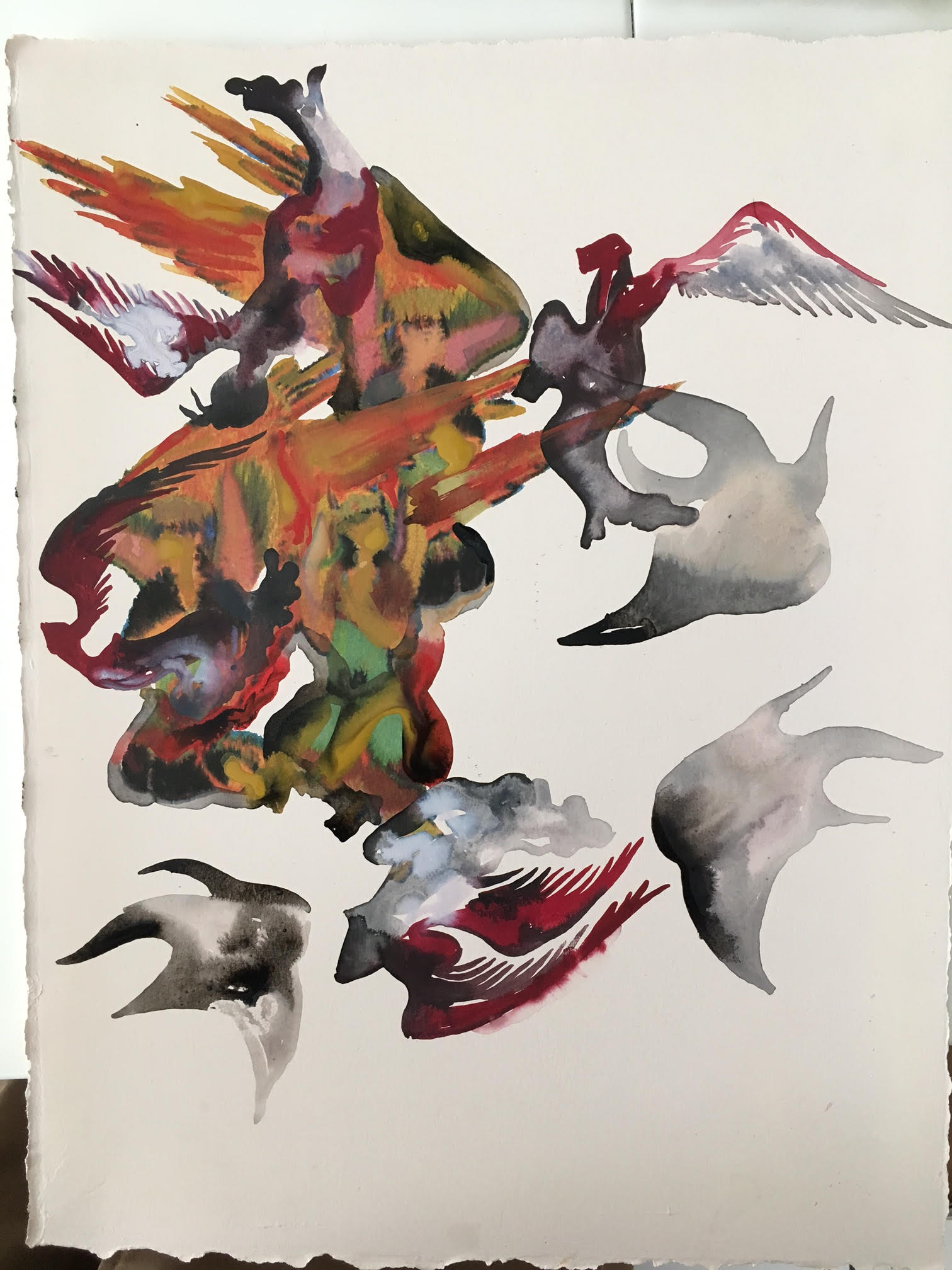 "Agon series" 2017, acquarello su cartoncino, 38 x 28 cm