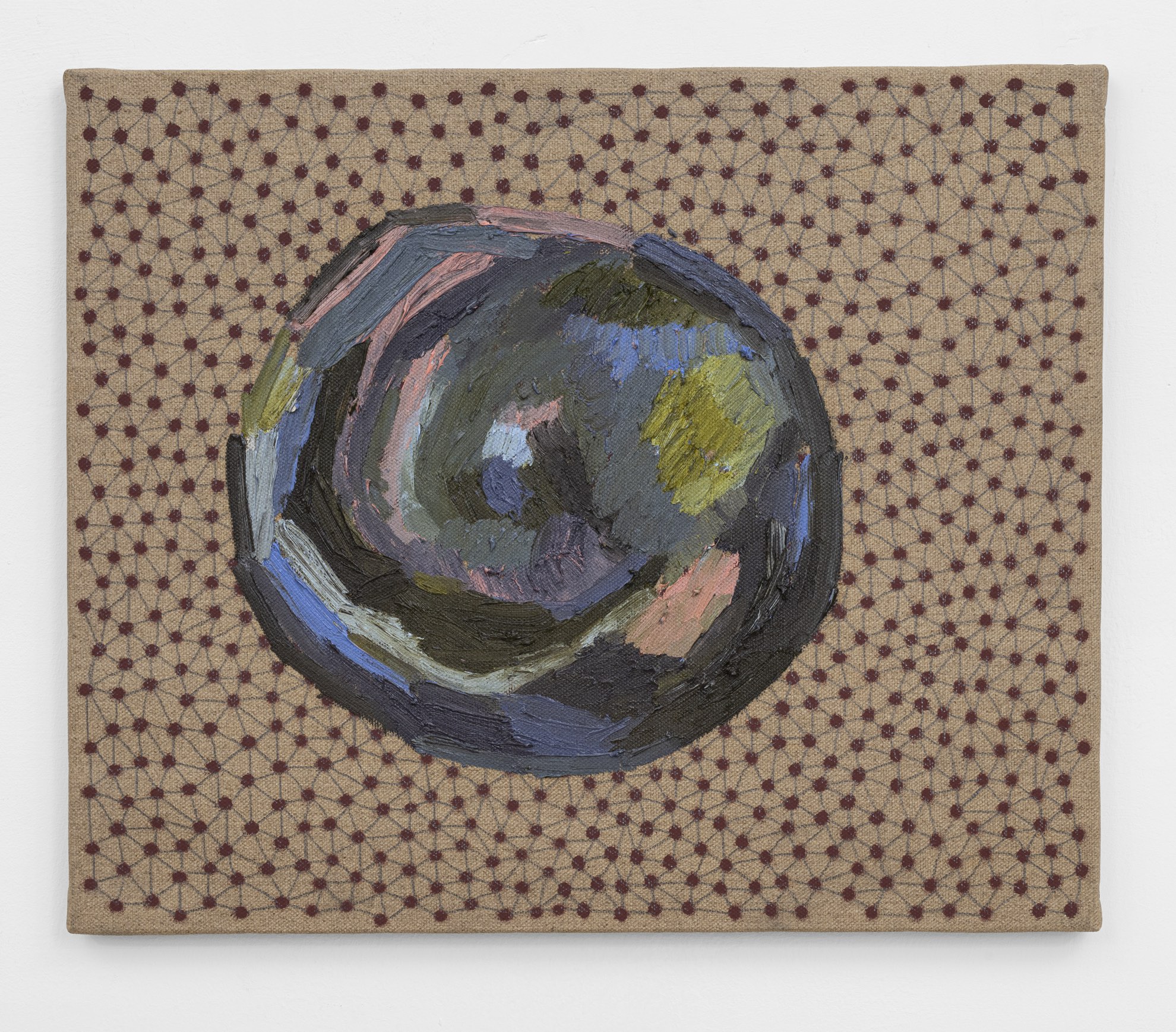 "Color form" 2010, olio e matita su tela, 55 x 46 cm